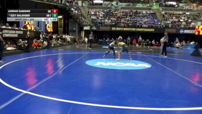 125 lbs Cons. Round 2 - Adrian Samano, Averett vs Izzy Balsiger, Wis.-Eau Claire