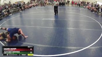 117 lbs Round 4 (6 Team) - Matthew Crimmins, Iowa USA Blue vs Zackry Mosier, Kansas Rattlers
