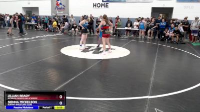 130 lbs Quarterfinal - Jillian Brady, Interior Grappling Academy vs Sienna Mickelson, Kodiak Wrestling Club