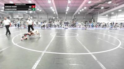 52 lbs Rr Rnd 1 - Jordan Kiger, Indiana Outlaws Red vs Corbyn Zitek, Untouchables