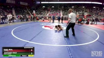 4A-120 lbs Quarterfinal - Santiago Cruz, Rock Springs vs Isael Beal, Central