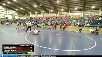 160 lbs Quarterfinal - Angel Aragon, Mountain View vs Deegan Hardy, Box Elder