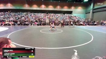 132 lbs Quarterfinal - Logan Chan, Vista Del Lago vs Orion Hill, Folsom