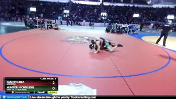 150 lbs Cons. Round 5 - Hunter Nicholson, East Valley (Spokane) vs Austin Crea, Lewiston