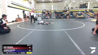 70 lbs Finals (2 Team) - Athena Eaton, Fierce & Scrappy vs Lily Wilson, Bison Takedown Club