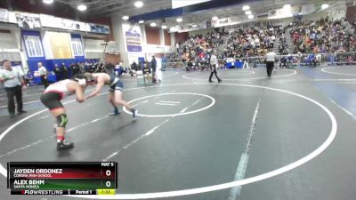 215 lbs Champ. Round 2 - Jayden Ordonez, Corona High School vs Alex Behm, Santa Monica