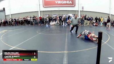 77-82 lbs Quarterfinal - Carter Burkett, Ground Up USA vs Delina Mullins, Twisted Joker Wrestling