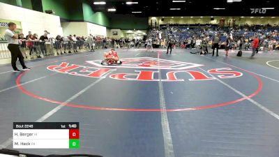 132 lbs Consi Of 32 #2 - Hunter Berger, HI vs Marcus Heck, PA