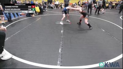100 lbs Quarterfinal - Conner Potter, Cushing Tigers vs Blake Holzbaugh, Team Guthrie Wrestling
