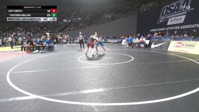2A/1A Boys 215 Quarterfinal - Hayden Miller, St. Paul Boys vs Levi Smith, Illinois Valley Boys