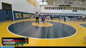 80 lbs Quarterfinal - William Ledebur, Trinity Christian Academy vs Evan Boswell, St. John`s School