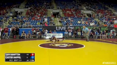 138 Champ. Round 1 Carter Happel (Iowa) vs. Sam Hampton (Missouri)