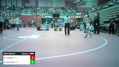 12U - 63 lbs Cons. Round 3 - Bryce Schmidt, Mishawaka Wrestling Club vs Aleyna Vargas, Midwest Regional Training Center