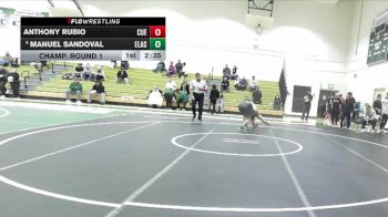 157 lbs Champ. Round 1 - Anthony Rubio, Cuesta vs Manuel Sandoval, East Los Angeles College