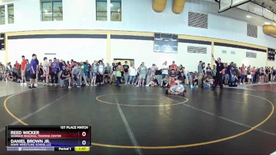 106 lbs 1st Place Match - Reed Wicker, Warrior Regional Training Center vs Daniel Brown Jr., Howe Wrestling School LLC