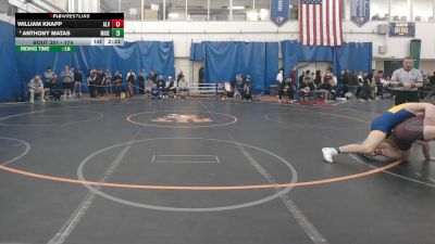 174 lbs Cons. Round 4 - Anthony Matas, Misericordia vs William Knapp, Alvernia University