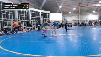 140 lbs Cons. Round 3 - Samantha Young, Clyde High School vs Olivia Taylor, Clay High School