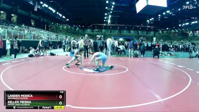 113 lbs Cons. Round 7 - Kellen Mesina, Mater Lakes Academy vs Landen Modica, Archbishop Rummel