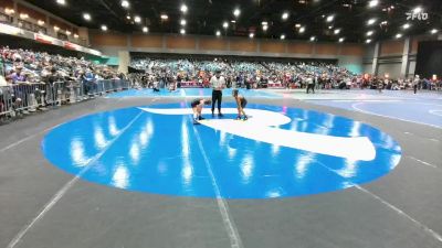 52-56 lbs Round 3 - Questley Quadt, Elk Grove Wrestling Academy vs Koa Pereira, Beaverton Wrestling