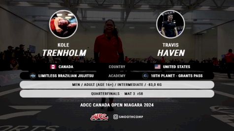 Kole Trenholm vs Travis Haven 2024 ADCC Niagara Open