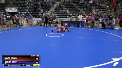 84 lbs Cons. Round 3 - Jayce Bever, CO vs Oliver Ohly, WI