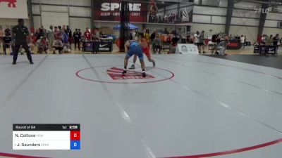 65 kg Round Of 64 - Nicholas Cottone, New Jersey vs Joshua Saunders, Spartan Combat RTC/ TMWC