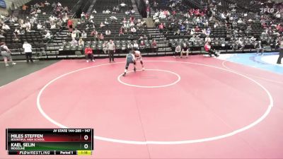 147 lbs Cons. Round 1 - Kael Selin, Ridgeline vs Miles Steffen, Bountiful High School