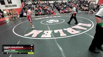 285 lbs Quarterfinal - Markos Mihalopoulos, HUNTLEY vs Harley Stary, Hoffman Estates (CONANT)