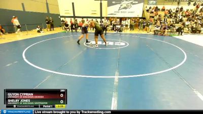 285 lbs Champ. Round 1 - Shelby Jones, University Of Wisconsin-Whitewater vs Guyon Cyprian, University Of Wisconsin-Oshkosh