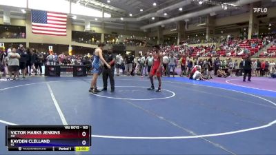 165 lbs Quarterfinal - Victor Marks Jenkins, MD vs Kayden Clelland, KS