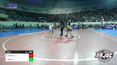 90 lbs Quarterfinal - Kingson Ballard, TEAM CONQUER vs Creed Rolan, Standfast