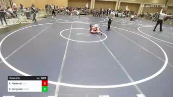 85 lbs Consi Of 4 - Kawika Freeman, Chain Wr Ac vs Shane Vanginkel, Team SoCal