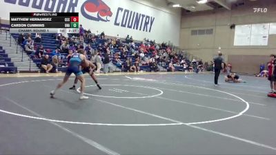 141 lbs Champ. Round 1 - Carson Cummins, Unattached vs Matthew Hernandez, Clackamas Community College