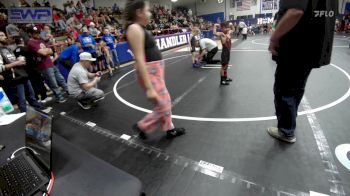 43 lbs Rr Rnd 2 - Jose Rosas, OKC Saints Wrestling vs Preslie Dickerson, Clinton Youth Wrestling