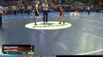 135 lbs Quarterfinal - Daeja Sundqust, Williston vs Carolyn Goebel, Mandan