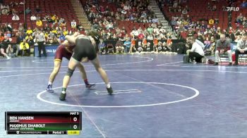 3A-144 lbs 3rd Place Match - Ben Hansen, Ankeny vs Maximus Dhabolt, Ankeny Centennial