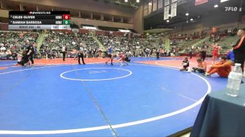 96 lbs Semifinal - Damian Barbosa, Honey Badger Wrestling Club vs Celes Oliver, Honey Badger Wrestling Club