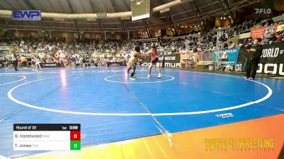 130 lbs Round Of 32 - Beau Hazelwood, RAW Wrestling Club vs Taj Jones, Florida Scorpions