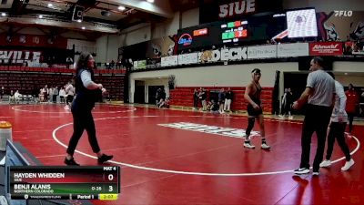 149 lbs Semifinal - Hayden Whidden, SIUE vs Benji Alanis, Northern Colorado