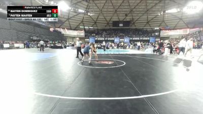 Girls 4A 135 lbs Champ. Round 1 - Payten Masten, Arlington (Girls) vs Mayrin Dominguez, Sunnyside (Girls)