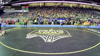 Girls-100 lbs Champ. Round 1 - Vy Tran, Clarenceville H.s. Girls vs Elayna Johns, Olivet Hs Girls