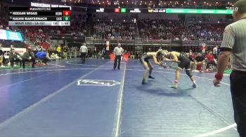 1A-157 lbs Cons. Round 2 - Keegan Wiggs, West Monona-Whiting vs Kalvin Manternach, Cascade