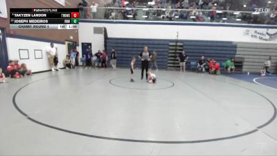 43 lbs Champ. Round 1 - Joseph Medeiros, Raft River Wrestling vs Takyzen Landon, Thunder Ridge Outlaws Wrestling Club