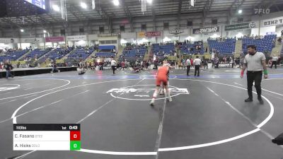 110 lbs Consi Of 16 #2 - Cael Fasano, Steel City Reloaded vs Adam Hicks, Dolores Bears
