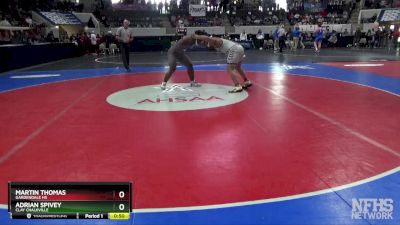 6A 215 lbs Cons. Round 2 - ADRIAN SPIVEY, Clay Chalkville vs Martin Thomas, Gardendale Hs