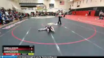 105 Girls Cons. Semi - Hannah Rocklin, Chatfield Wrestling Club vs Isabella Smouse, Brighton Highschool