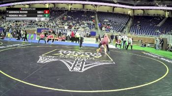 Girls-170 lbs Cons. Round 1 - Kendra Miller, Hazel Park H.s. Girls vs Addison Roose, Romeo Hs Girls