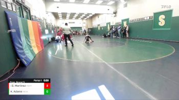 145 lbs Cons. Round 3 - David Martinez, Poway vs Kai Adams, Helix Charter