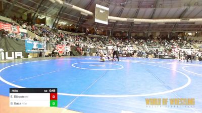 75 lbs Consi Of 16 #2 - Elliott Gibson, Owasso Takedown Club vs Brian Baca, New Mexico Bad Boyz