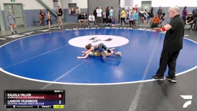 63 lbs Round 1 - Landon Musgrove, Soldotna Whalers Wrestling Club vs Kaleila Miller, Alaska Battle Cats Wrestling Club